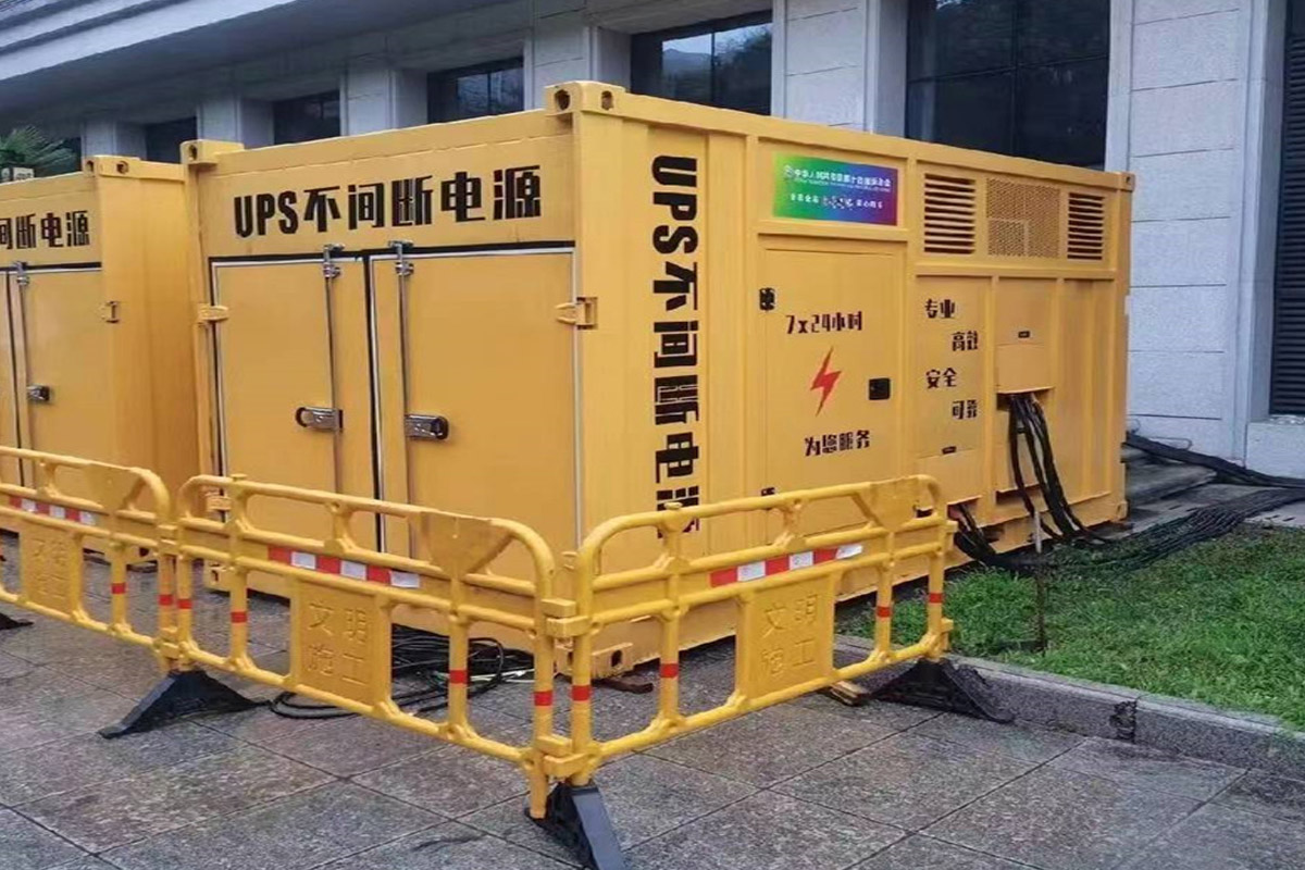 四平发电机租赁施工现场
